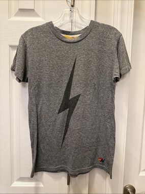 Aviator Nation Gray Lightning Bolt Kids Tee